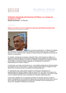 Grabación desmiente afirmaciones de Piñera y su