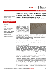 El Archivo Real y General de Navarra expone en marzo el
