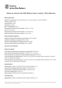 Obras de reforma del CEIP Miquel Costa i Llobera, TM de Marratxí