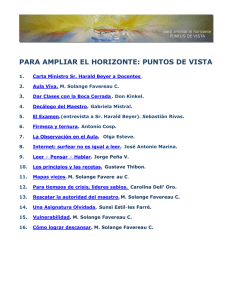 PARA AMPLIAR EL HORIZONTE: PUNTOS DE VISTA