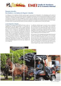 Resumen ejecutivo - Recicladoras y recicladores de Bogota