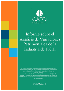 CAFCI, Informe sobre la Industria de FCI, Definitivo Mayo 2016