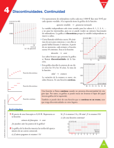 Discontinuidades. Continuidad