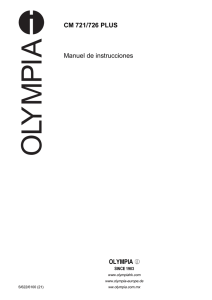 CM 721/726 PLUS Manuel de instrucciones OLYMPIA