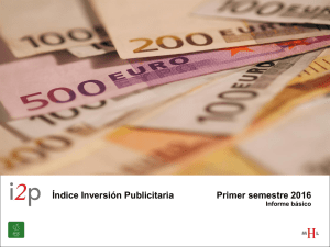 Índice Inversión Publicitaria Primer semestre 2016