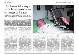 El enfermo italiano que pedía la eutanasia muere en huelga de