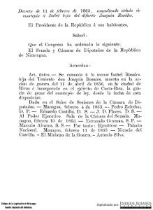 Decreto - Concediendo cédula de montepío a Isabel hija del difunto