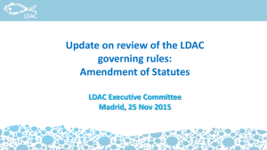 Review and amendment of the LDAC governing rules: alignment