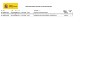 listado resolución provisional definitiva 2014 Zonas Francas