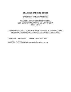 Dr. Jesus Ordoñez Conde - Colegio Mexicano de Ortopedia