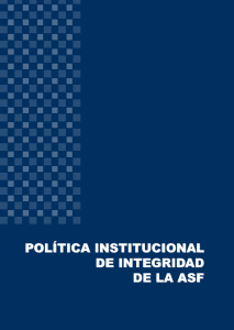 Política Institucional de Integridad de la ASF