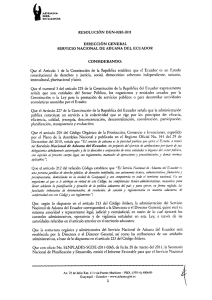 Estatuto Orgánico Servicio Nacional de Aduana del Ecuador.