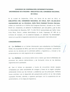 Convenio de Cooperación Interinstitucional Universidad de Atacama