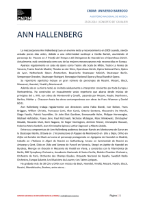 Biografía Ann Hallenberg - Centro Nacional de Difusión Musical
