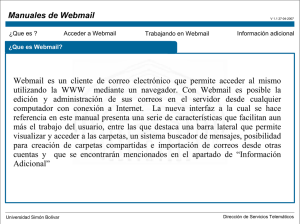 Trabajando en Webmail - Universidad Simón Bolívar