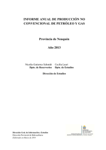 informe anual de producción no convencional de petróleo y gas