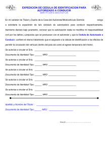 EXPEDICION DE CEDULA DE IDENTIFICACION PARA