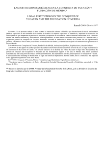 las instituciones jurídicas en la conquista de yucatán y fundación de