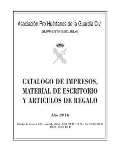 Catálogo Imprenta - Escuela - Asociación Pro