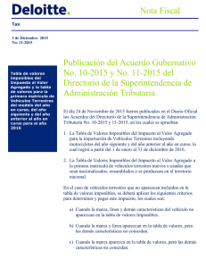 Publicación del Acuerdo Gubernativo No. 10-2015 y No