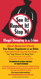 See It! Report It! Stop It! - Illegal Dumping