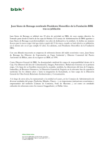 Juan Sáenz de Buruaga nombrado Presidente - BBK