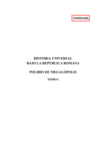Historia universal bajo la República Romana I - Polibio de Meg