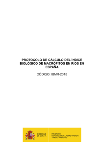 protocolo de cálculo del índice biológico de macrófitos en ríos en