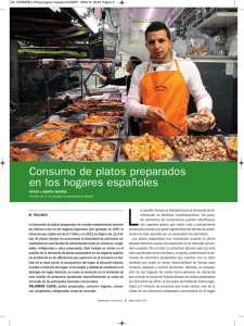 Consumo de platos preparados en los hogares españoles