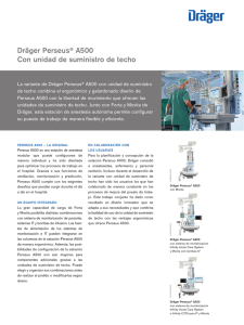 Dräger Perseus ® A500 Con unidad de suministro de techo