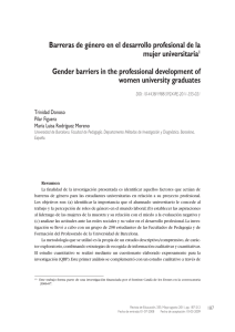 Barreras de género en el desarrollo profesional de la mujer