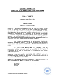 Estatutos - Federación Madrileña Esgrima