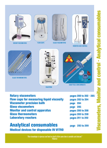 Viscometers, Monitor and control - Analytical