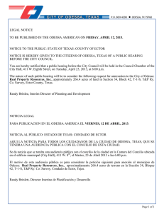 legal notice to be published in the odessa american on friday, april
