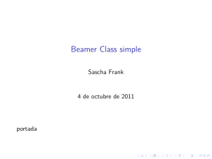 Beamer Class simple