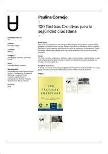 Arte Útil 100 Tácticas Creativas para la seguridad ciudadana