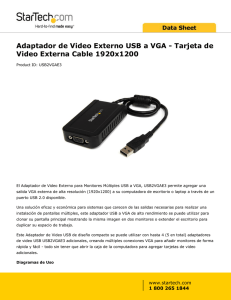 Adaptador de Video Externo USB a VGA - Tarjeta de