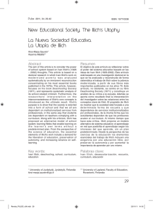 New Educational Society. The Illich`s Utophy La