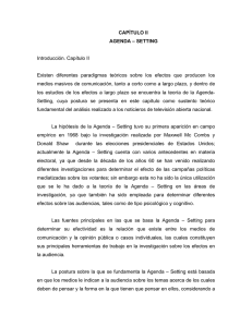 CAPÍTULO II AGENDA – SETTING Introducción. Capítulo II Existen