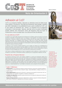 Adhesión al CoST - Construction Sector Transparency Initiative