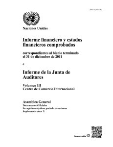 Informe financiero y estados financieros comprobados Informe de la