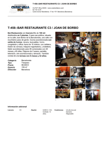 t-458::bar restaurante c3 / joan de borbo
