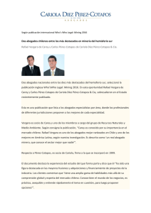 Dos abogados chilenos entre los más destacados en minería del