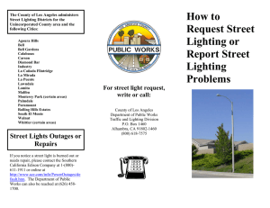 How to Request Street Lighting or Report Street Lighting Problems
