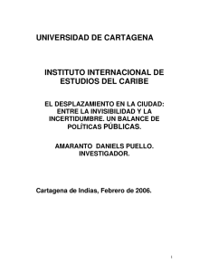 Desplazamiento en Cartagena - Universidad de San Buenaventura