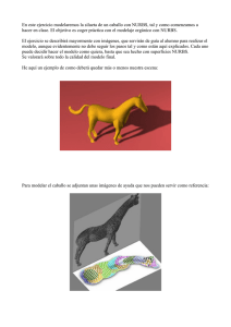 En este ejercicio modelaremos la silueta de un caballo con NURBS