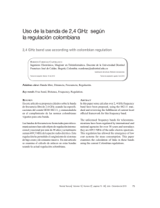 Uso de la banda de 2,4 GHz según la regulación colombiana