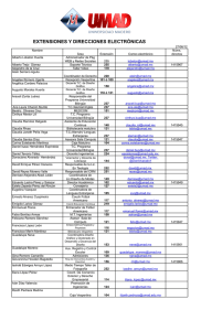 extensiones y direcciones electrónicas