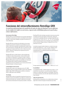 Funciones del retrorreflectómetro RetroSign GRX