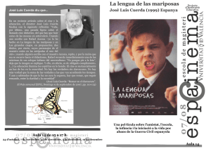 La lengua de las mariposas José Luis Cuerda